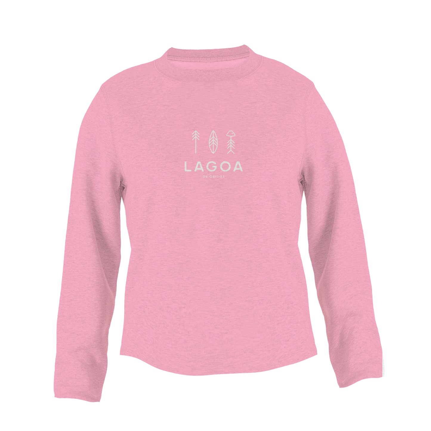 Sweatshirt Três ícones (Pinheiro, Prancha e Peixe)